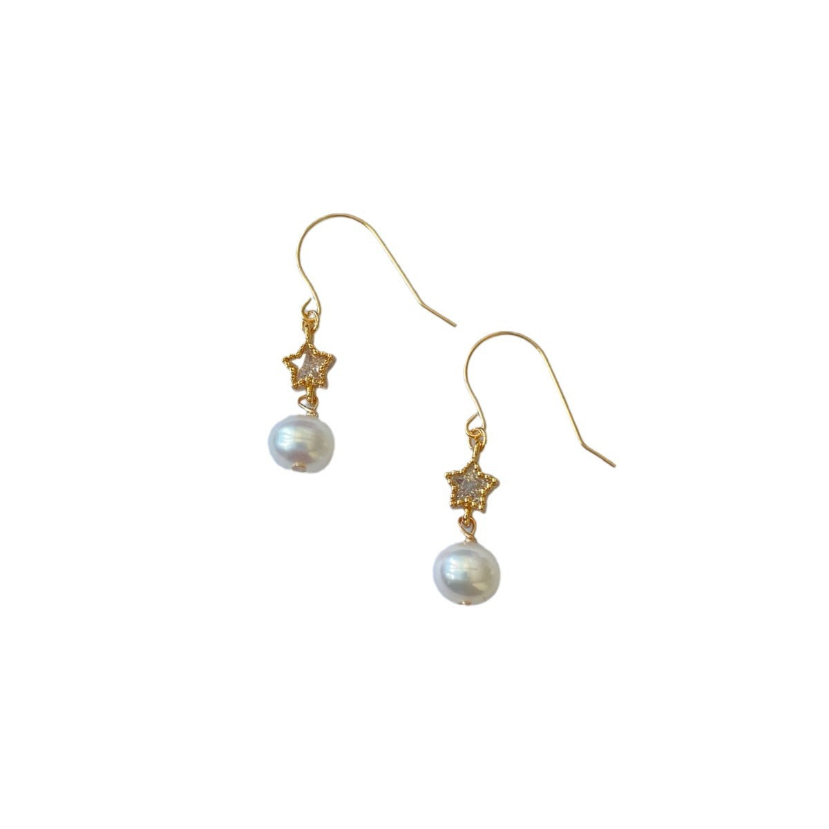 Starlight: Natural Freshwater Pearl Earrings in S925 Silver