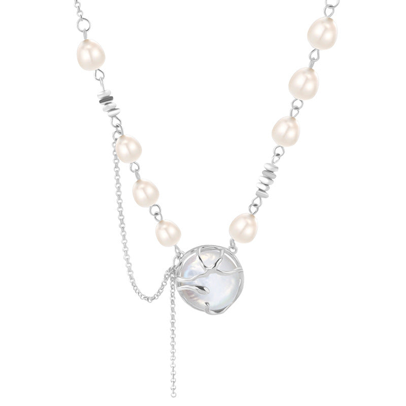  Organic pearl necklaces