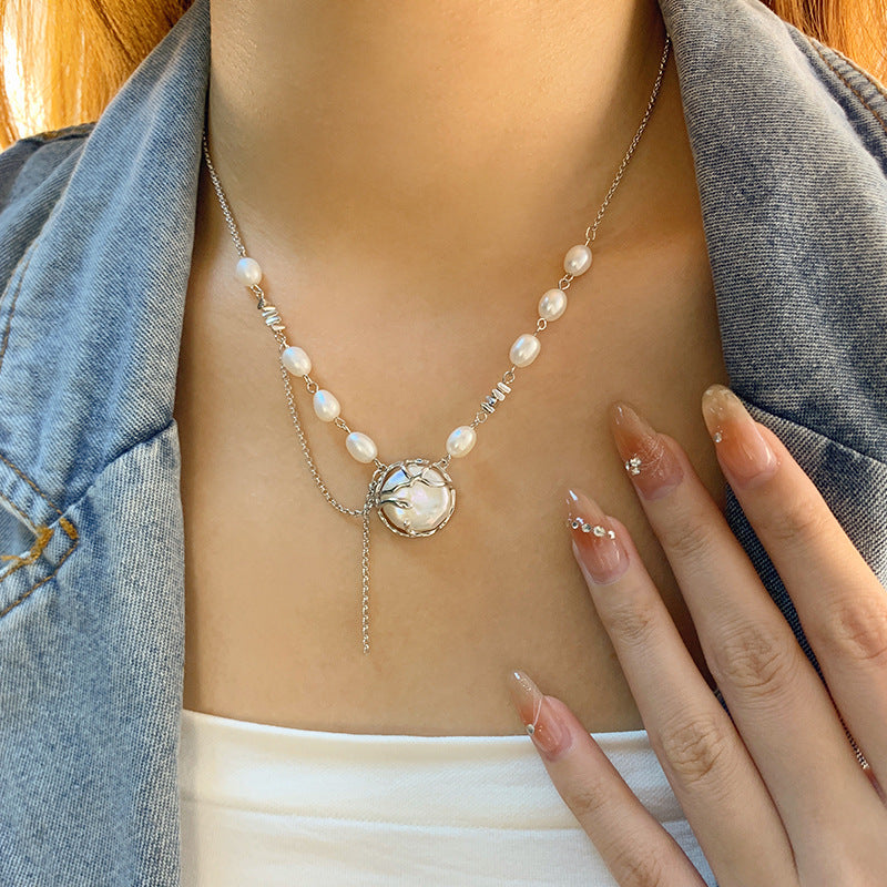  Organic pearl necklaces