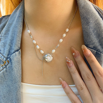  Organic pearl necklaces