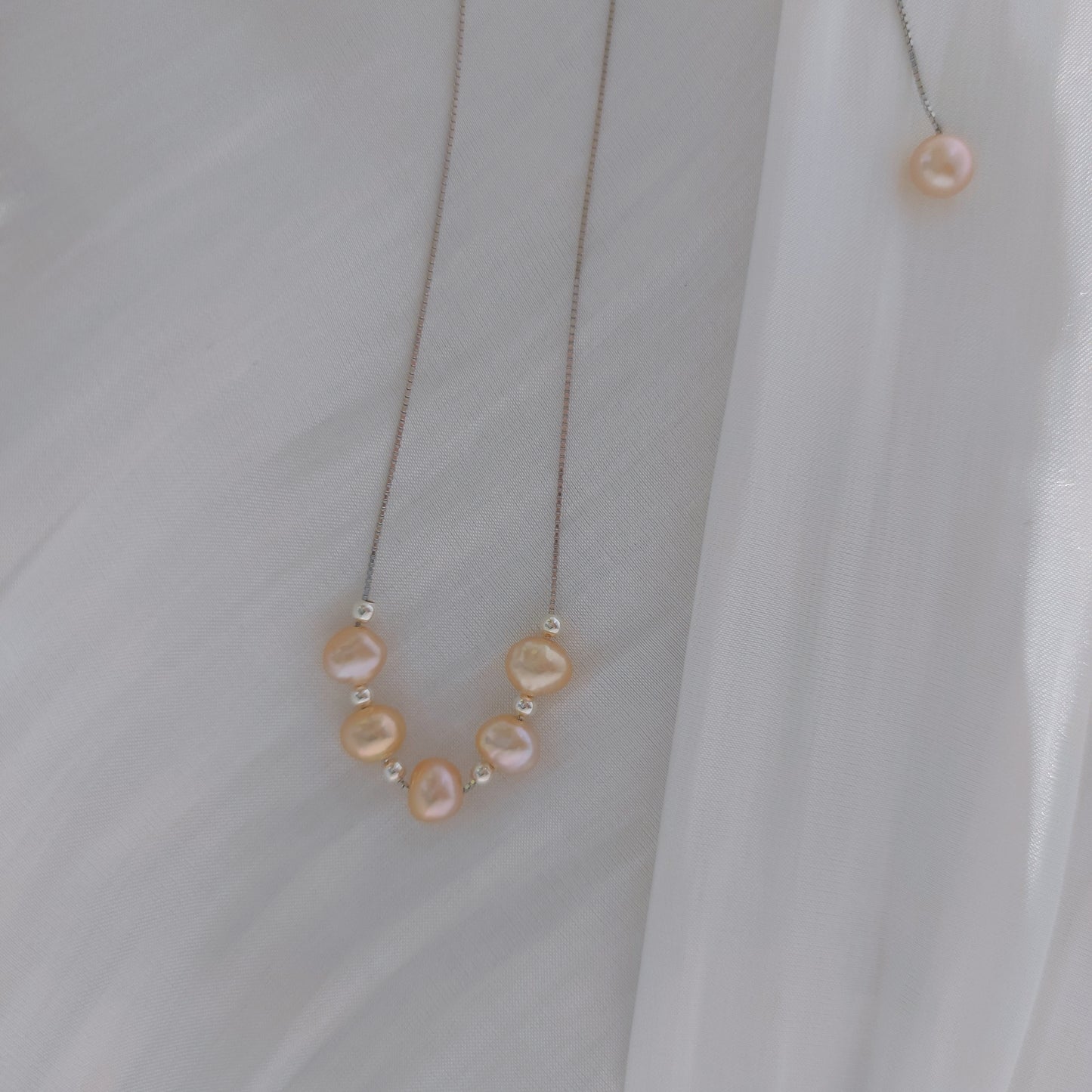 Summer Bubblegum Baroque Pearl Necklace